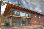 Modern cabin built in mazama